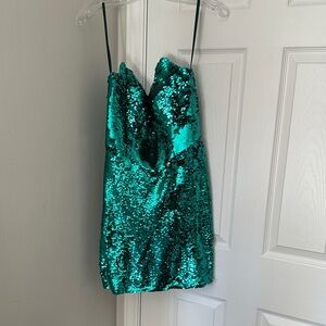 Portia and Scarlett Emerald Sequin Dress